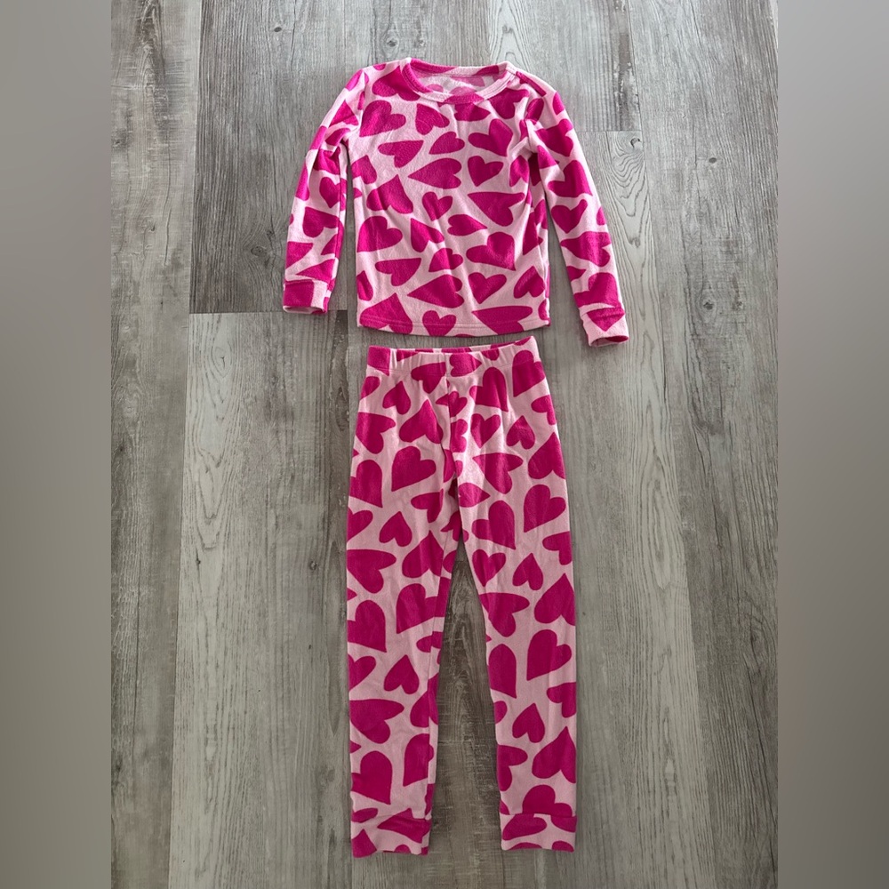 Pink Heart Kids Pajamas Cat and Jack Snuggly Soft
